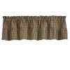 Sturbridge Plaid Ruffle Valance 14"L - Black