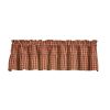 Sturbridge Plaid Ruffle Valance 14"L - Wine