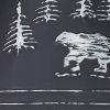 Black Bear Embossed Metal Lampshade 14"