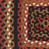 Folk Art Braided Rectangle Rug Runner 2X6