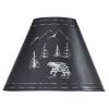Black Bear Embossed Metal Lampshade 14"