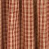 Sturbridge Plaid Ruffle Tiers 36"L - Wine