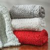 Chunky Knit Throw - White