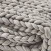 Chunky Knit Throw - Fog
