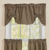 Sturbridge Plaid Lined Farmhouse Valance - Black