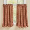 Sturbridge Plaid Ruffle Tiers 36"L - Wine