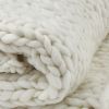 Chunky Knit Throw - White