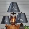 Black Bear Embossed Metal Lampshade 12"