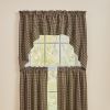 Sturbridge Plaid Ruffle Swag 36"L - Black