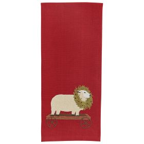 Sheep With Wreath Dishtowel