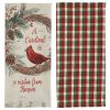 Wild And Beautiful Holiday Cardinal 2 Dishtowel Set