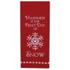 Happiness Snow Embroidered Dishtowel