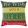 We Wish You Christmas 20" Pillow Set Feather Down Insert