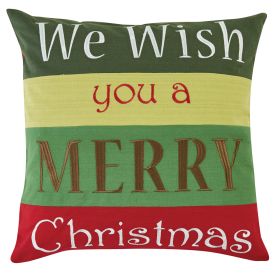 We Wish You Christmas 20" Pillow Set Polyester Insert