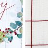 Poinsettia Pine 2 Dishtowel Set-Poinsettia