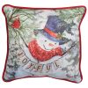 Flurry Snowman Pillow 10"