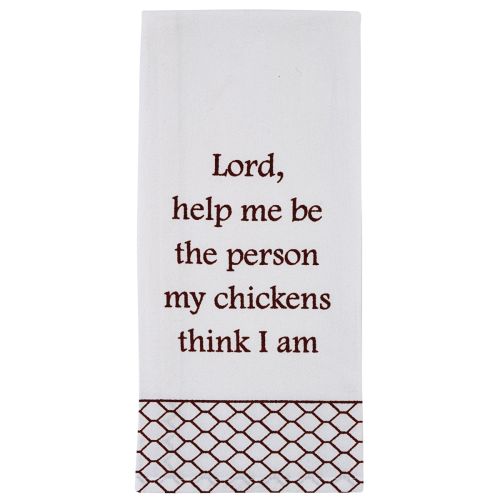 Lord, Help Me Flour Sack Printed Dishtowel