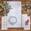 Poinsettia Pine 2 Dishtowel Set - Cardinal