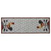 Break Of Day Rooster Hooked Rug Runner 2 x 6