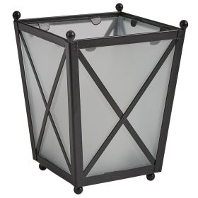 Iron 4 Sided Pillar with Glass
