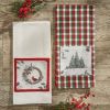 Wild And Beautiful Holiday Tree Patch Dishtowel