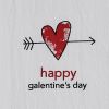 Happy Galentine's Day Sentiment Dishtowel