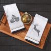 Tidings  Tinsel Deer Decorative Dishtowel
