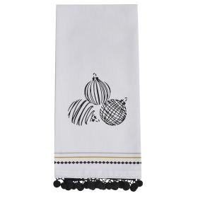 Tidings  Tinsel Ornaments Decorative Dishtowel