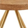 Wood/Gold Triangle Serving Stand Short