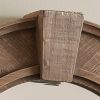 Oval Distressed Wood Mirror