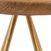 Wood/Gold Triangle Serving Stand Tall