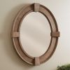 Oval Distressed Wood Mirror