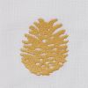 Patricia Heaton Home Gold Embroidered Pinecone Dishtowel