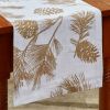 Patricia Heaton Home Gold Pinecone Table Runner  36"L