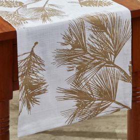 Patricia Heaton Home Gold Pinecone Table Runner  54"L