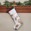 Patricia Heaton Home Gold Pinecone Stocking