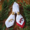 Patricia Heaton Home Gold Embroidered Pinecone Napkin