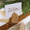 Patricia Heaton Home Pinecone Placecard Holder - Gold