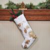 Patricia Heaton Home Pinecone Stocking Hanger - Gold