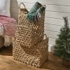 Water Hyacinth Baskets Set of 3