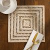 Rattan Square Charger - Whitewashed