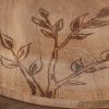 Leaves Wood Cheese Board With Glass Dome