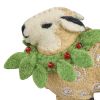 Sheep With Wreath Felt Ornament
