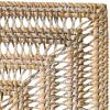 Rattan Square Charger - Whitewashed