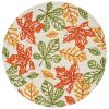 Fall Leaves Printed Braided Placemat 15" Dia
