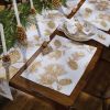 Patricia Heaton Home Gold Embroidered Pinecone Napkin