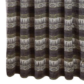 Green Mountain Bear Shower Curtain 72" X 72"