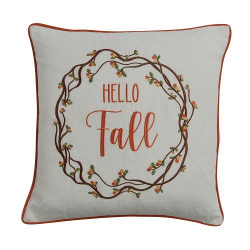 Bittersweet Embroidered Pillow 20" Polyester Insert