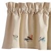Fly Fishing Lined Embroidered Valance 14" L