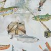 Fly Fishing Table Runner 54" L